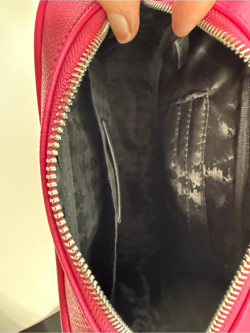 Karl Lagerfeld Hot Pink Crossbody Bag with Black Logo Strap - Picture 5 of 8